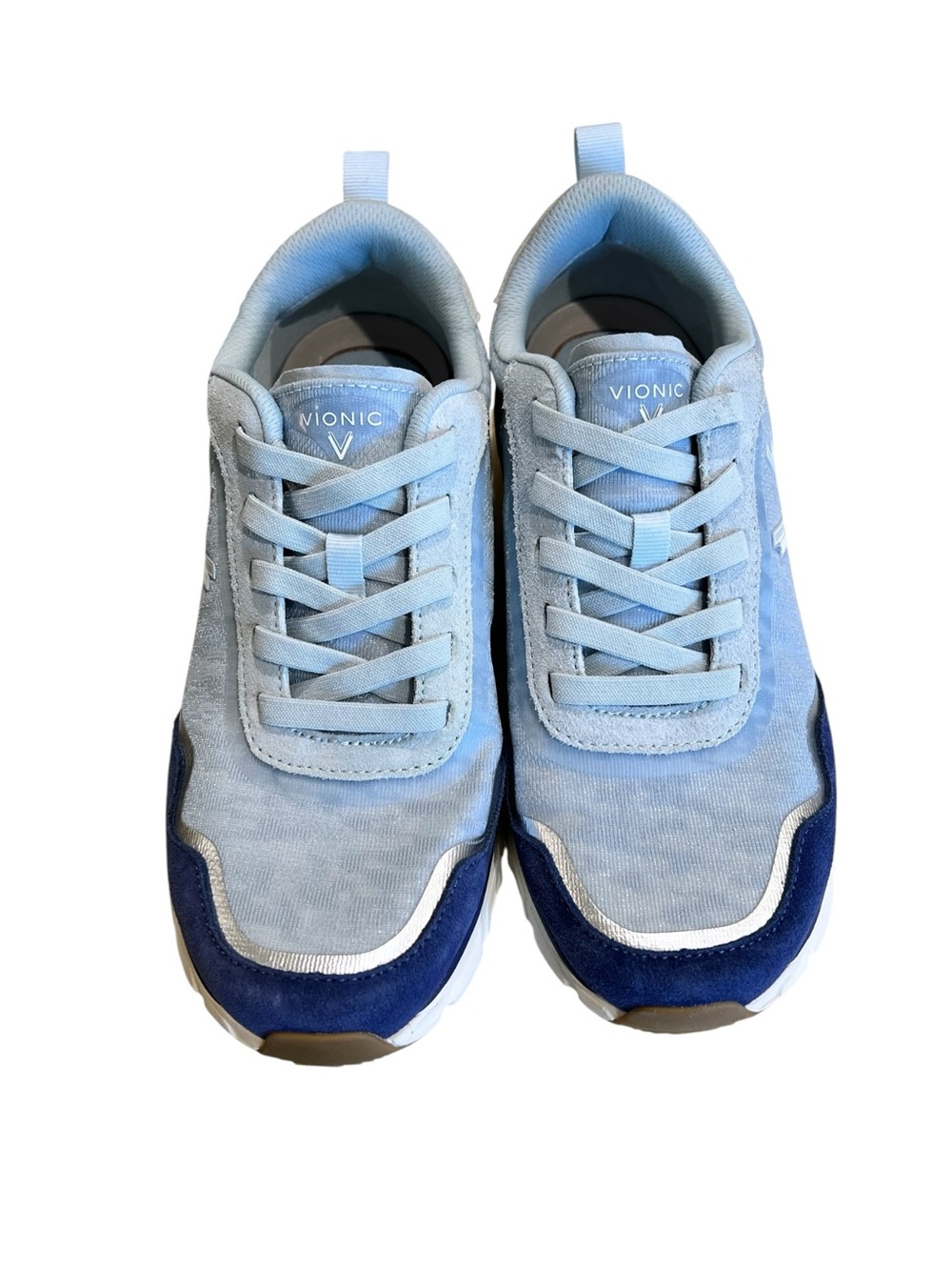 VIONIC Presley Lace Up Sneakers Blue Comfort Slip On Shoes Size 7.5 - Picture 2 of 12